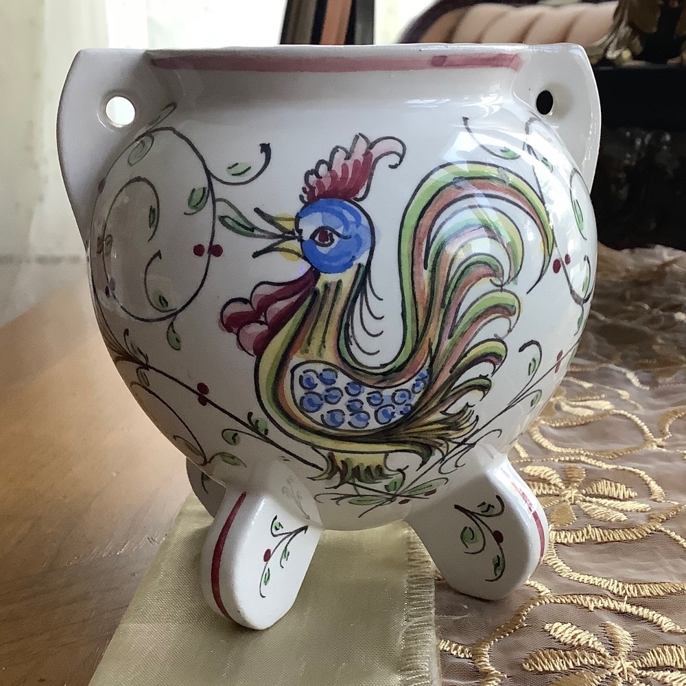 Anfora Agueda Hand Painted Vase, Made In Portugal